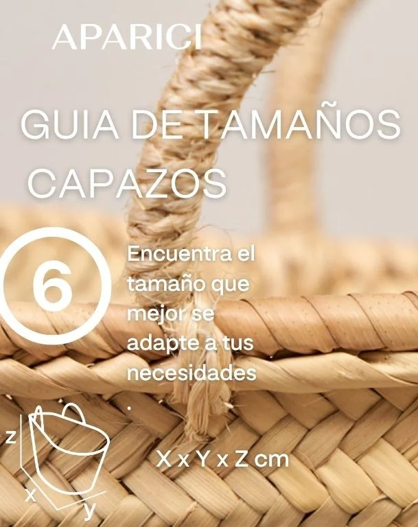 Guia tamaños capazos de mimbre