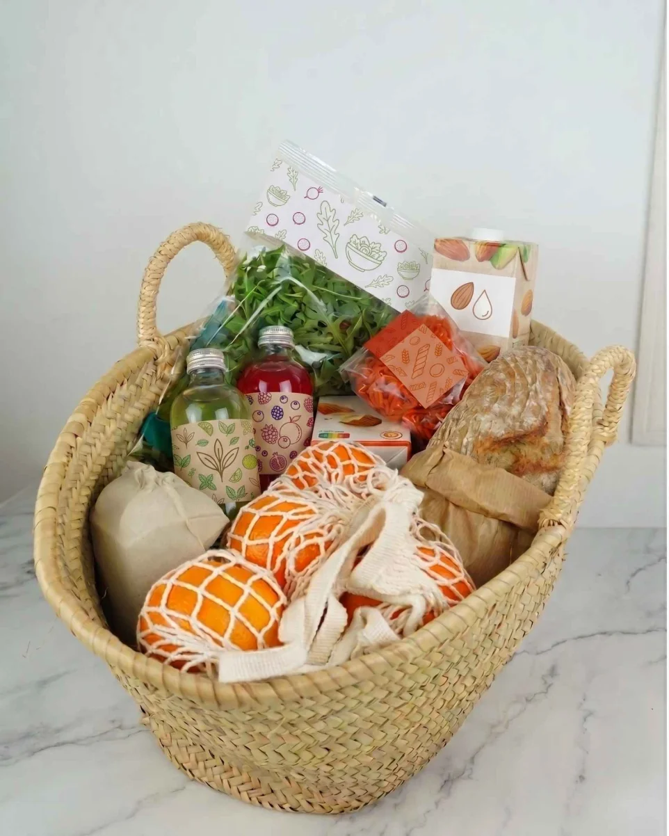 capazo numero 8 cesta compra gourmet