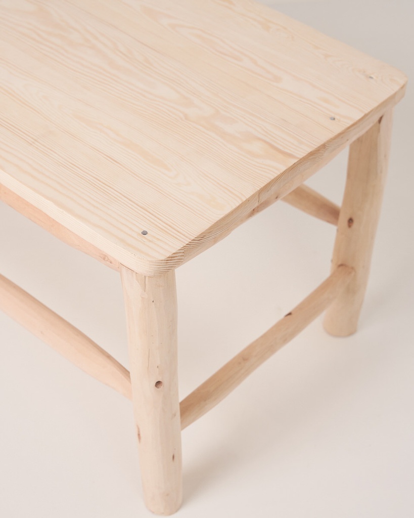 Mesa auxiliar de madera natural Saona