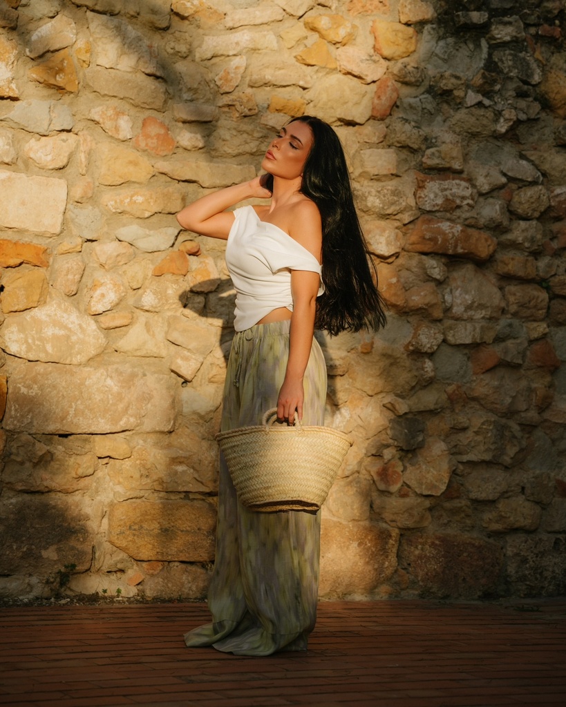 Capazo grande de palma natural con asas de pita