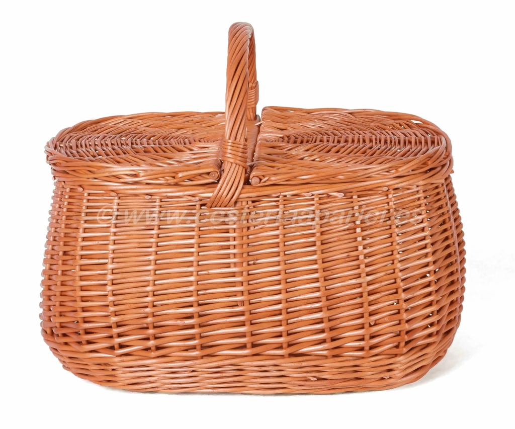 Cesta de mimbre con  tapa