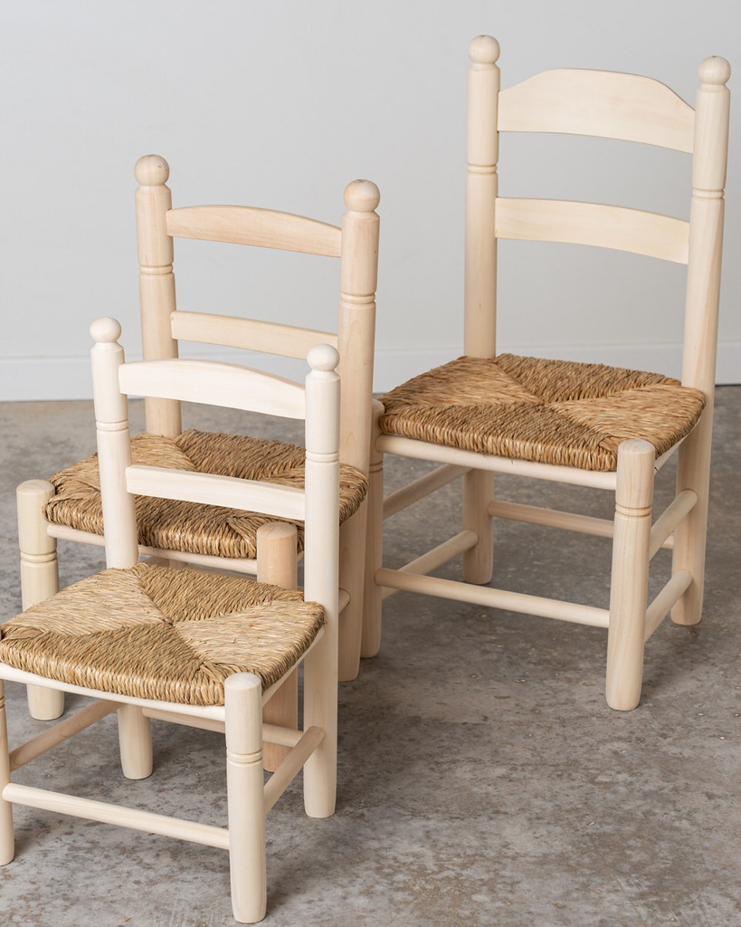 Silla de enea infantil natural