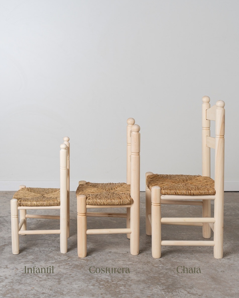 Silla de enea infantil natural