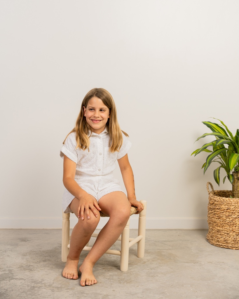 Banqueta de enea natural