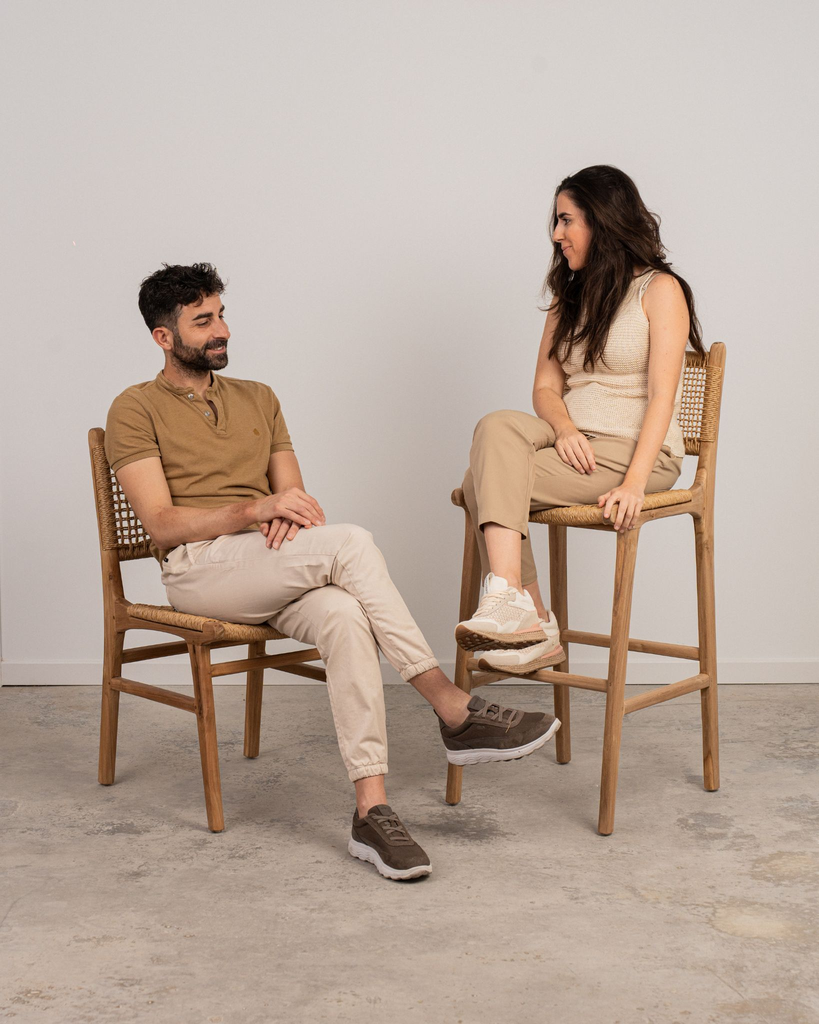 Silla de teca y cuerda Astrid