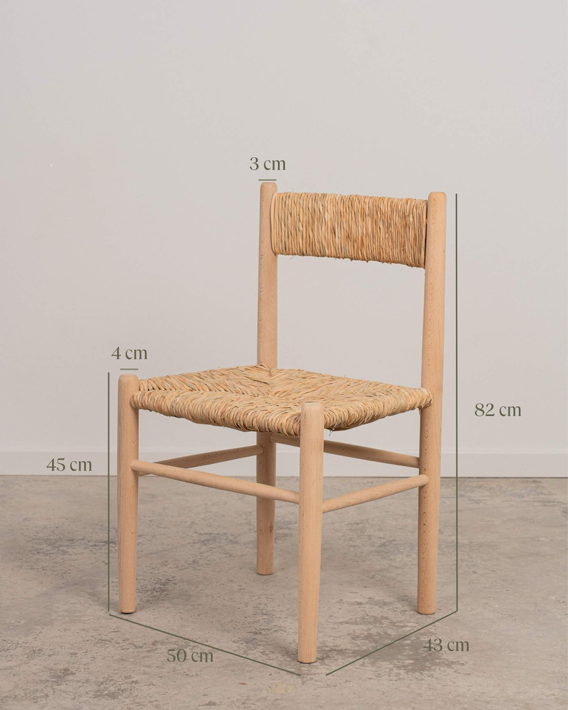 Silla de madera Montelar acabado natural
