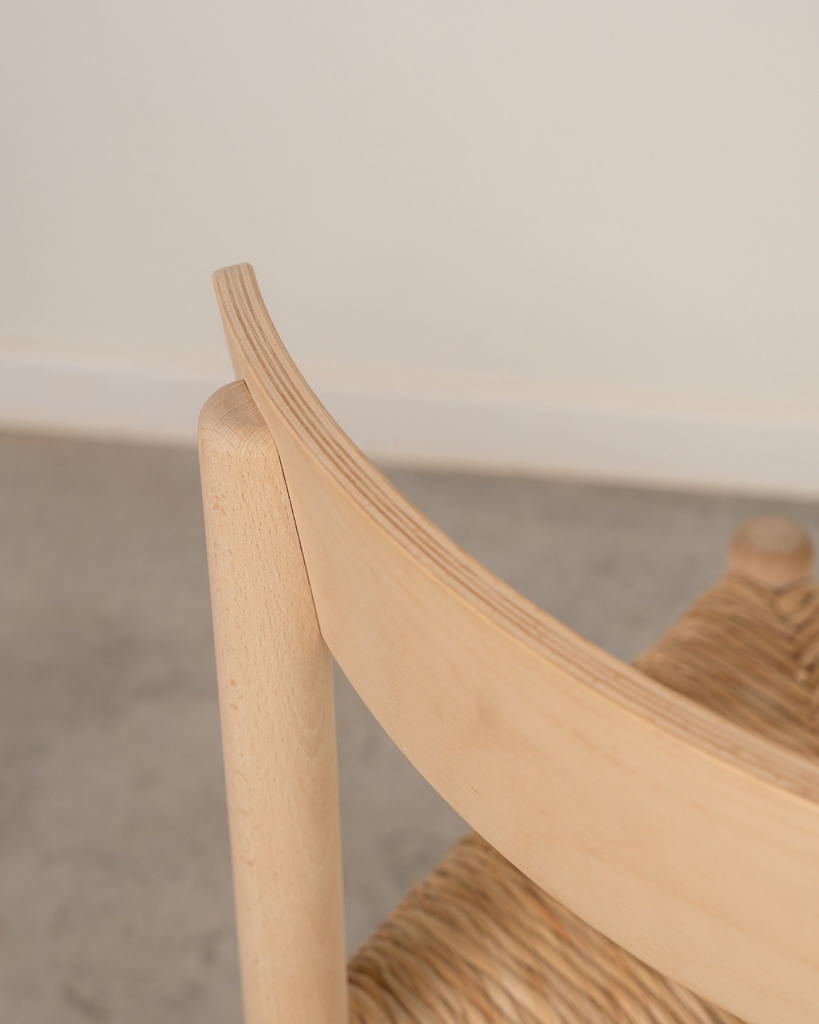 Silla de enea y haya Lea natural
