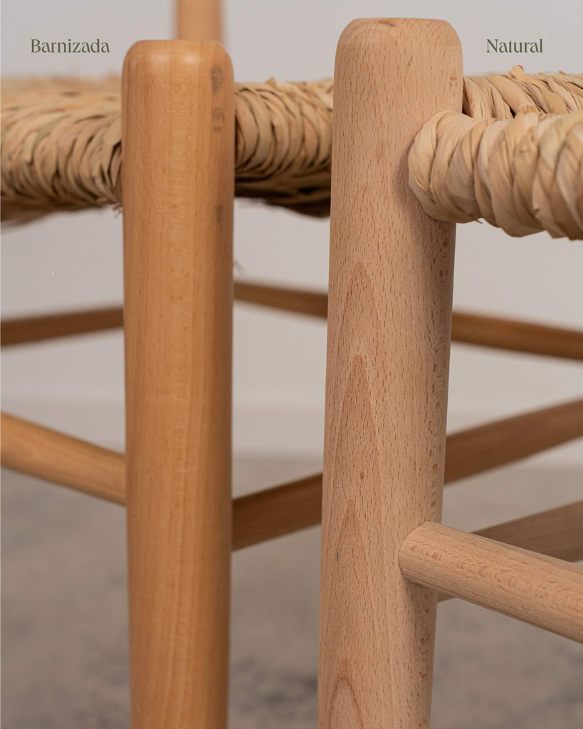 Silla de enea y haya Lea natural
