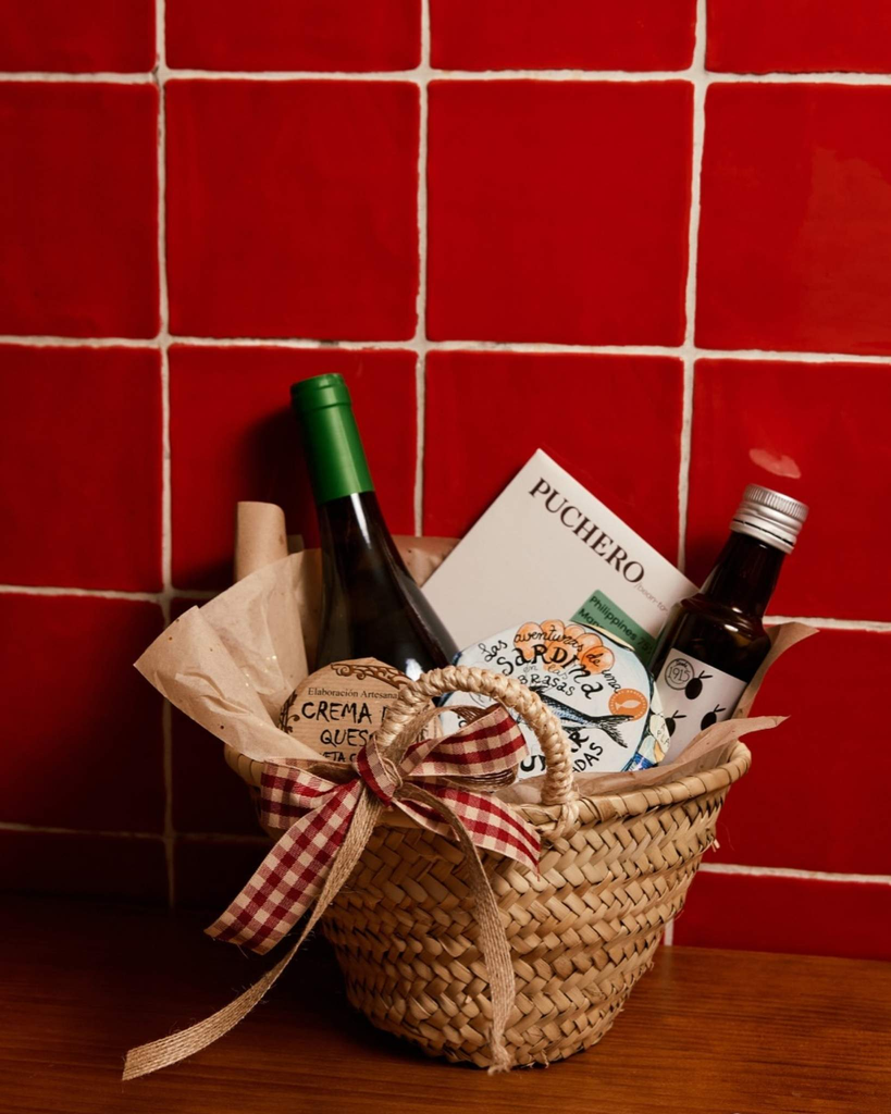 Capazo PEQUEÑO de palma con base redonda y asas de pita