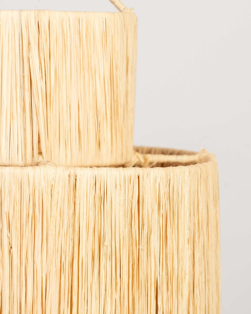 Lámpara colgante de rafia natural Cynder