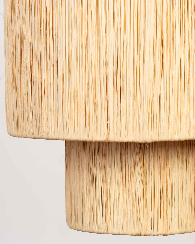 Lámpara colgante de rafia natural Cynder