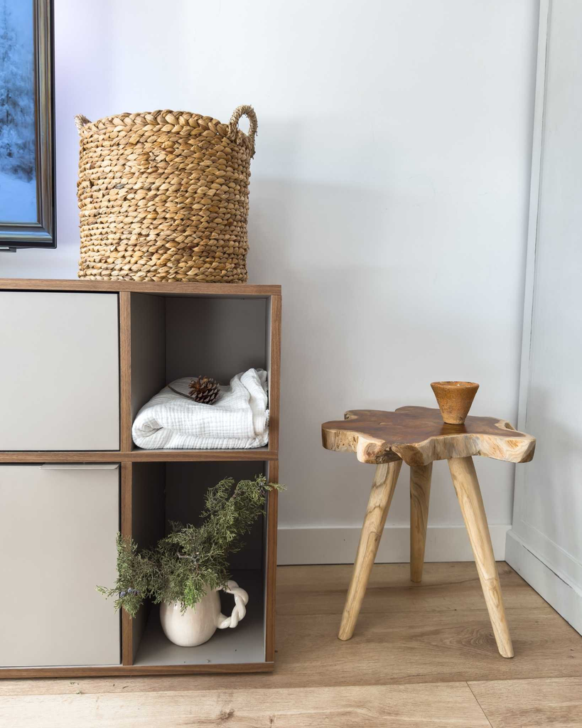 Taburete de madera de Teca Tramontana