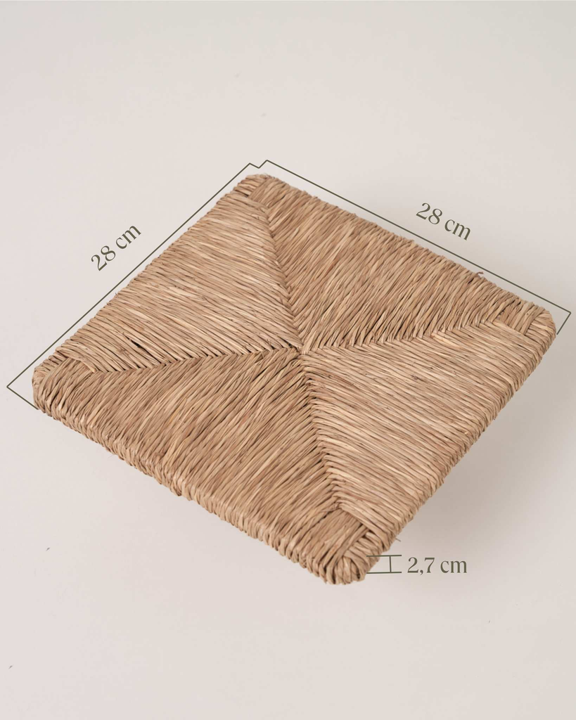 Asiento de enea de repuesto de 28x28 cm