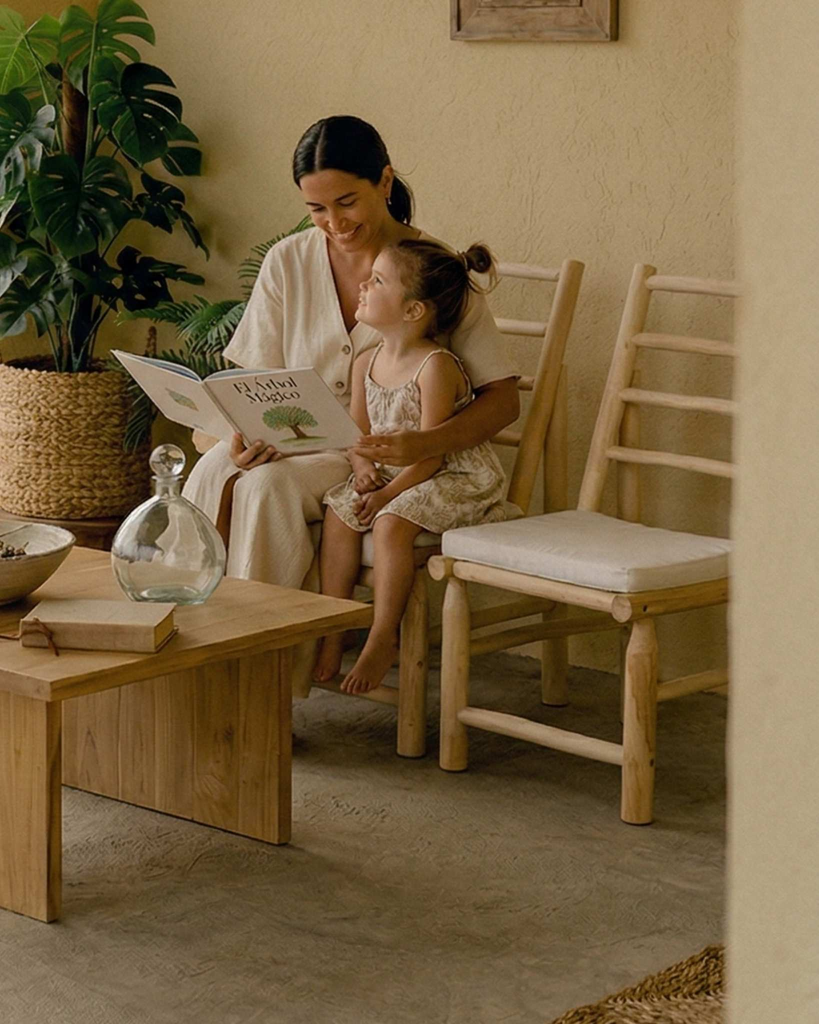 Silla de madera de teca Dina