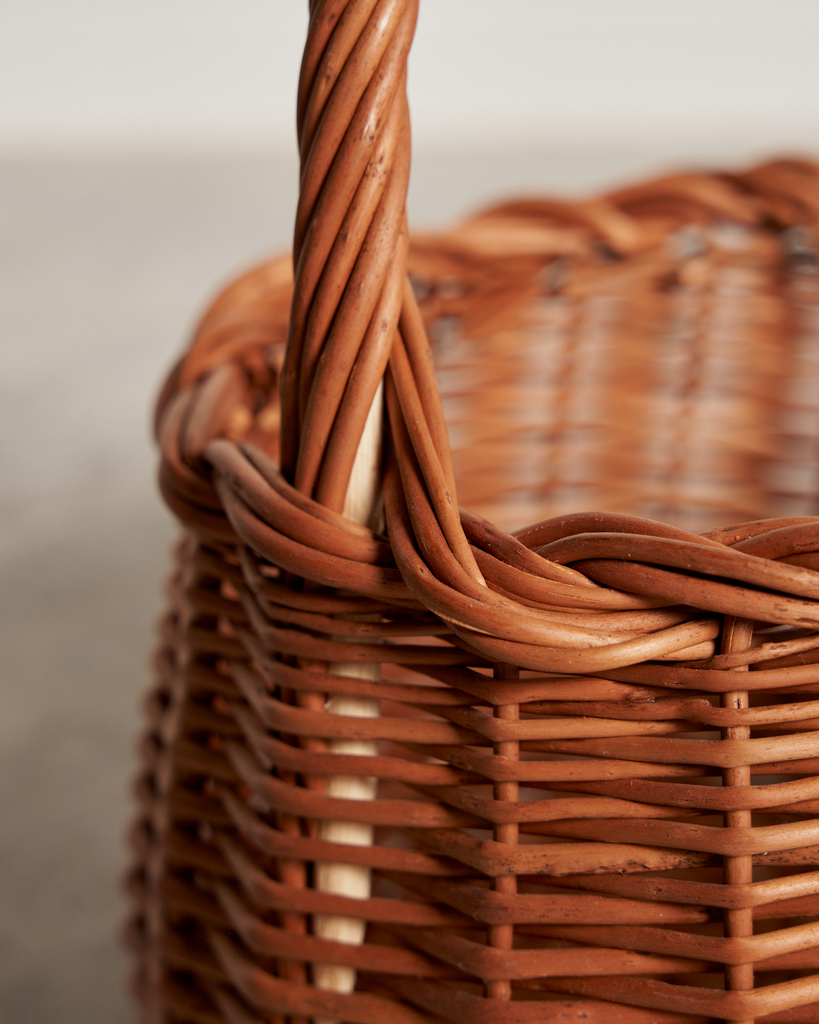 Cesta de mimbre huevera