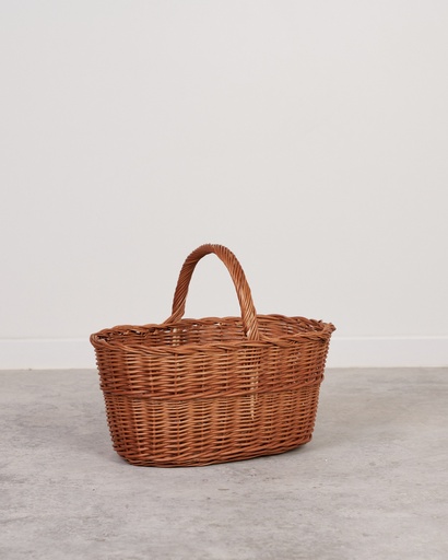 Cesta ovalada con asa reforzada