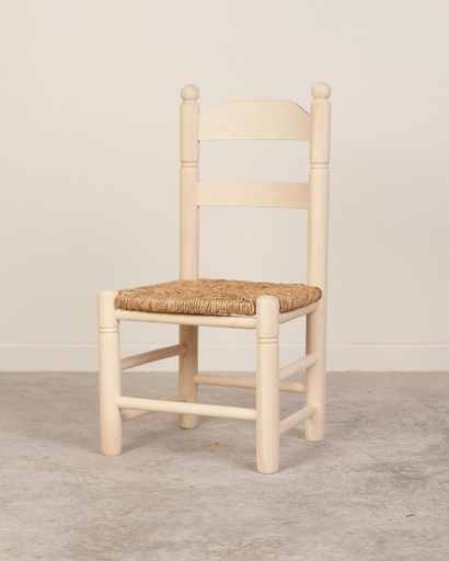 [8020] Silla chata acabado natural