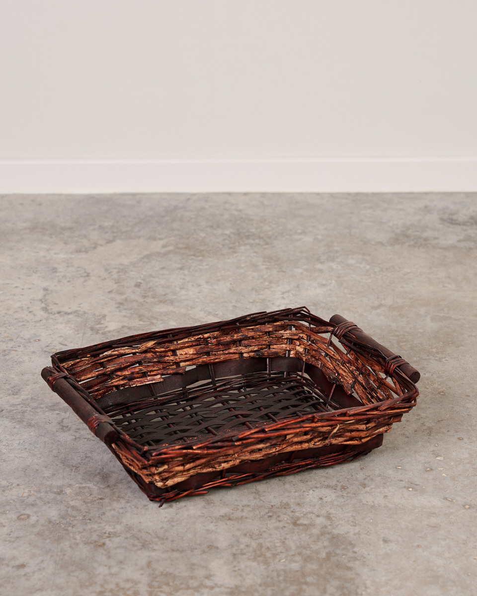 Bandeja de mimbre para lotes OSCURA