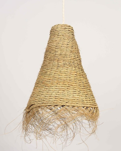 Lámpara de esparto tupida