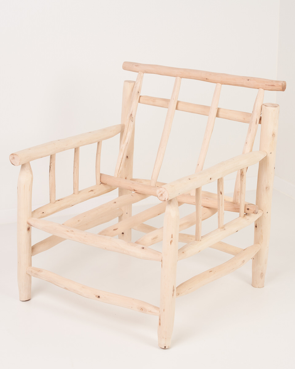 Sillón de madera de eucalipto Unha