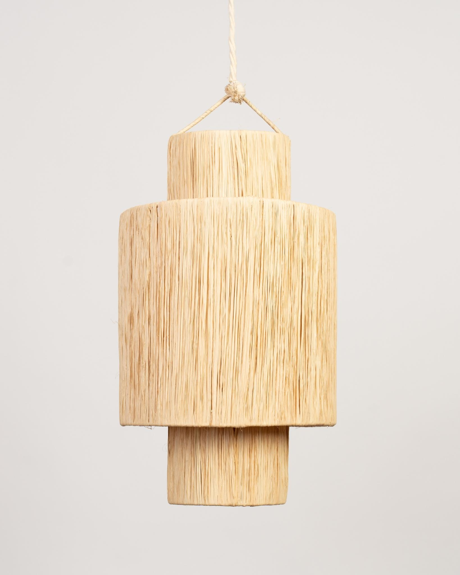 Lámpara colgante de rafia natural Cynder