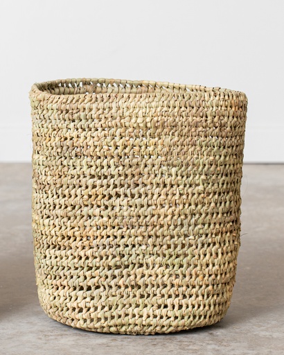 [4165] Set de tres cestas de palma forma redonda Sassari