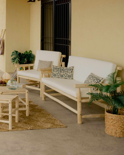 Conjunto de muebles de madera de teca Unha